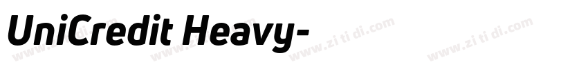 UniCredit Heavy字体转换